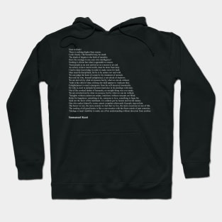 Immanuel Kant Quotes Hoodie